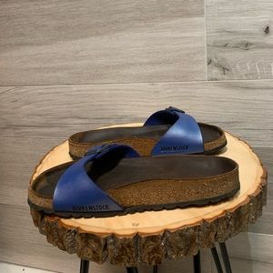 BIRKENSTOCK Madrid One Strap Blue slide on sandals size 37//2 for $40